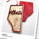 Alberta Map Ornament