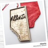 Alberta Map Ornament