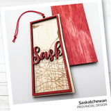 Sask Map Ornament