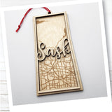 Sask Map Ornament