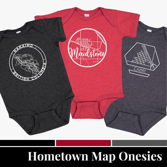 Hometown Map Onesie