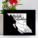 British Columbia Map Print