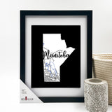Manitoba Map Print