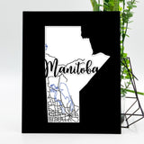 Manitoba Map Print