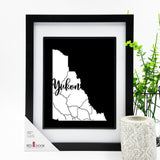 Yukon Territory Map Print