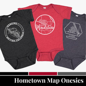 Hometown Map Onesies