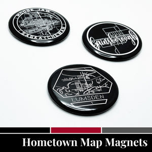 Hometown Map Magnets