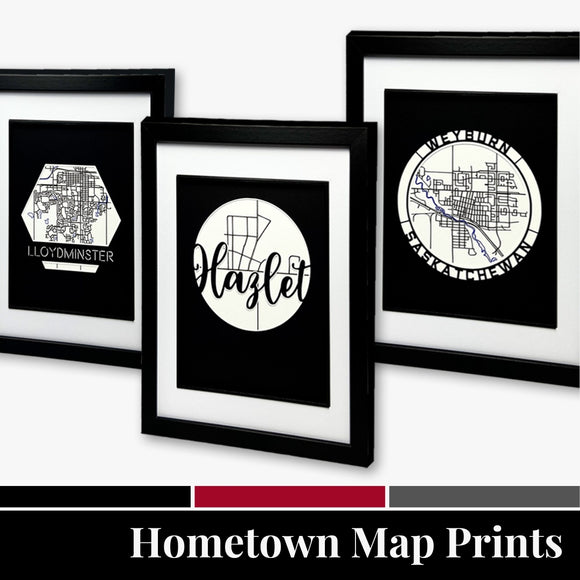 Hometown Map Prints