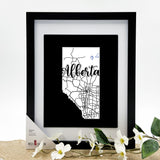 Alberta Map Print