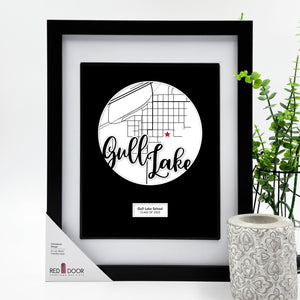 Gull Lake Hometown Map Print