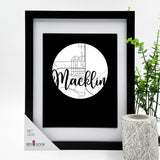 Macklin Hometown Map Print