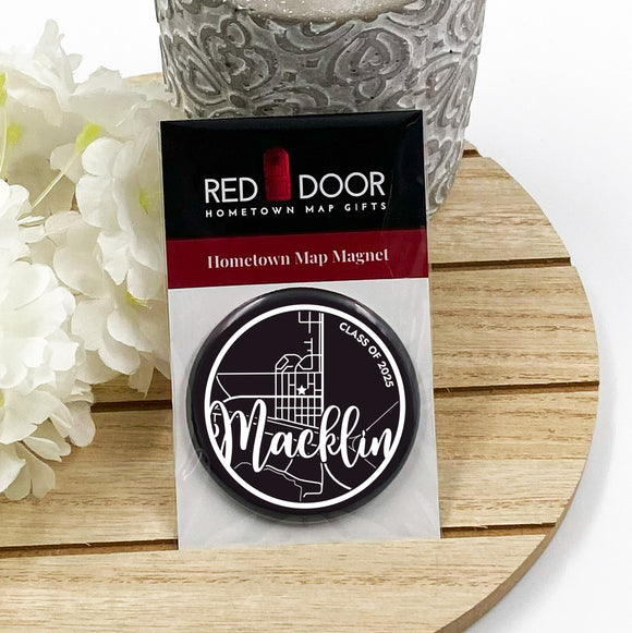 Macklin Hometown Map Magnet