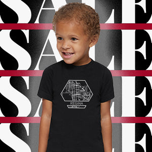 REGINA, SK Hex Map Black Shirt [Toddler] **Discontinued Colour/Style**