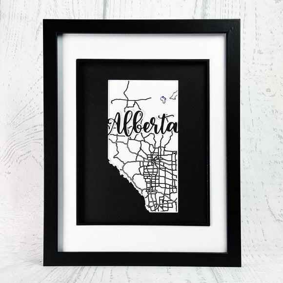 Alberta Map Print