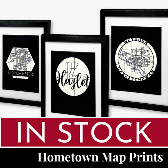 IN STOCK - Hometown Map Prints