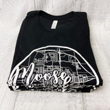 MOOSE JAW, SK Classic Map Black Shirt [Adult] **Discontinued Colour/Style**