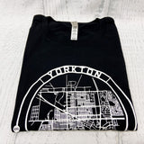YORKTON, SK Perimeter Map Black Shirt [Adult] **Discontinued Colour/Style**