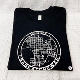 REGINA, SK Perimeter Map Black Shirt [Youth] **Discontinued Colour/Style**